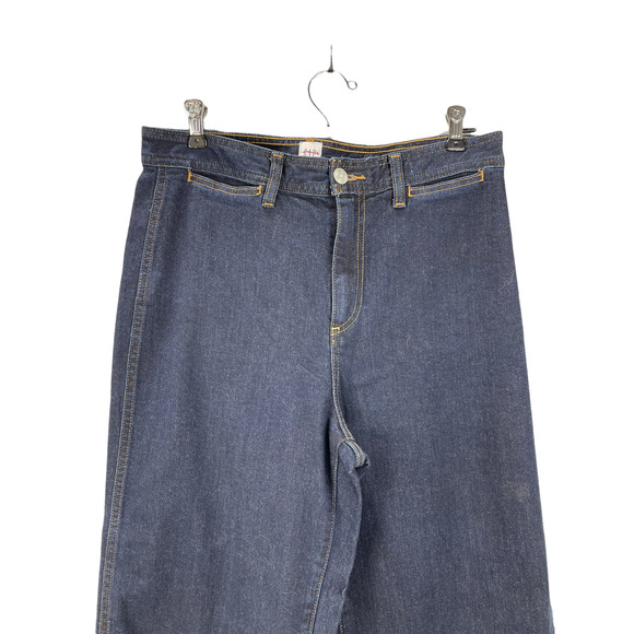 Gap High Rise Wide Leg Cropped Denim Jeans Size 10/30 - Picture 2 of 6